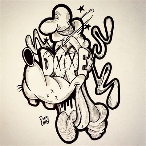 Image Result For Goofy In Art Graffiti Drawing Tattoo Design