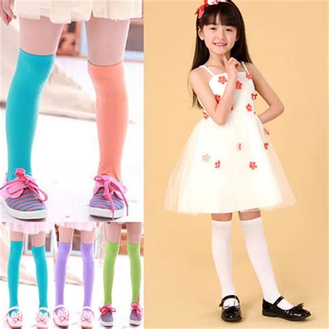 2018 Spring Candy Color Kids Pantyhose Tights For Girls Stocking
