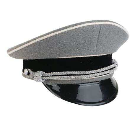 German Waffen Ss Officer Visor Cap Stone Grey Without Insignia Epic