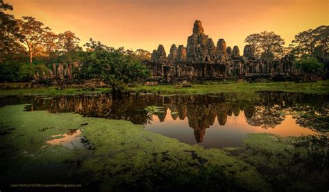 Sunrise Wallpapers Bayon Temple Reflection At Sunrise