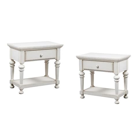 Check spelling or type a new query. (Set of 2) Cottage Style Nightstand in Antique White ...