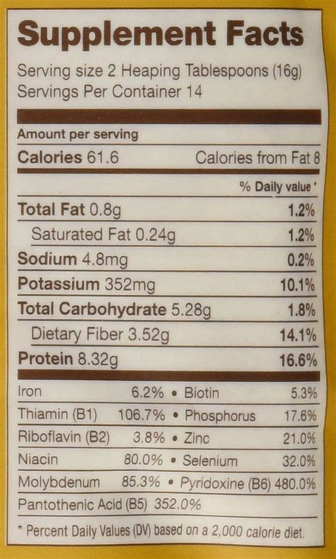 Natural Non Fortified Nutritional Yeast Flakes Whole Food Based Protein