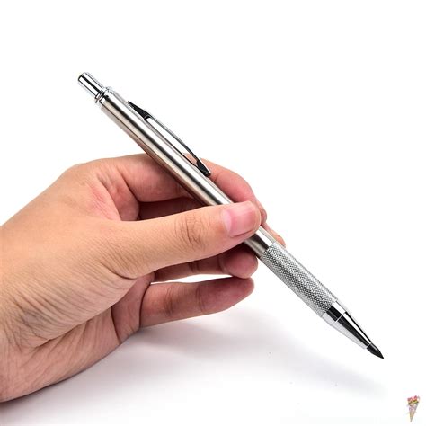 Metal Automatic Pencil Silver Mechanical Pens For Kids Writing T