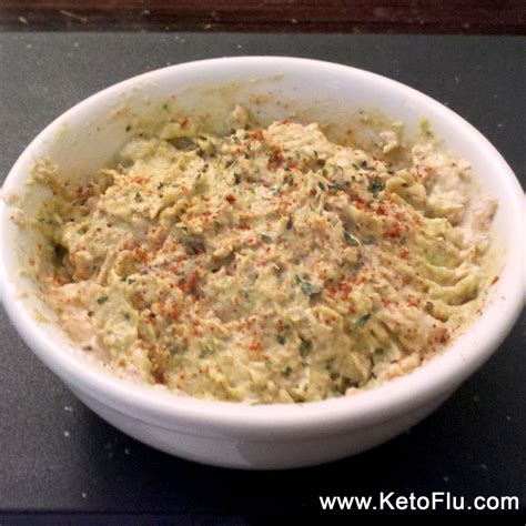 I peeled the zucchini chopped it then microwaved as the recipe directed. Low-Carb Spicy Guacamole Tuna Salad Recipe - Nom Nom Nom ...