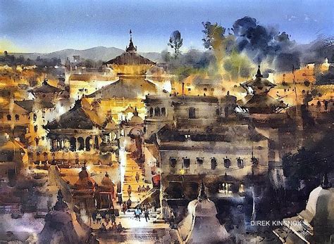 Direk Kingnok Kathmandu Watercolor Portraits Watercolour Painting