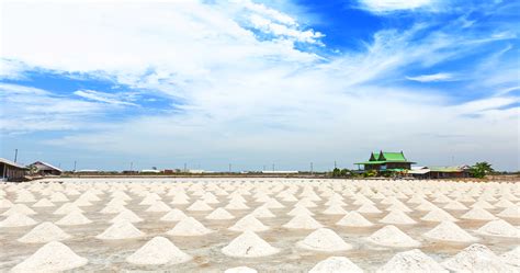 Heap Of Sea Salt In Salt Farm Ready For Harvest 1299231 Stock Video At