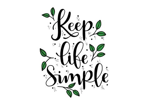 Keep Life Simple Hand Lettering Graphic By Santy Kamal · Creative Fabrica