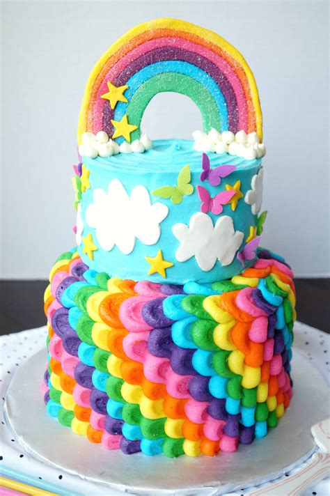 Rainbow Themed Birthday Cakes
