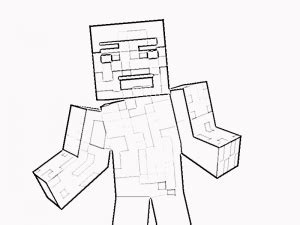 This minecraft coloring page features a picture of steve to color. Printable Minecraft Steve Coloring Page | Minecraft ...