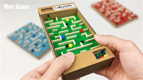 Diy Amazing Board Game Marble Labyrinth From Cardboard Youtube