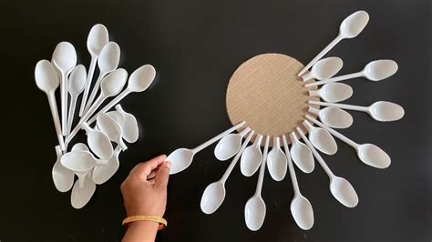 Beautiful Wall Hanging Craft Using Plastic Spoons Paper Craft For