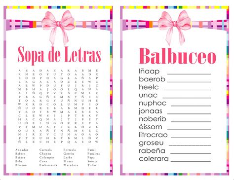 13 Juegos Para Baby Shower Balbuceo Images