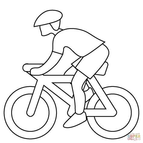 Disegno Di Emoji Uomo In Bicicletta Da Colorare Disegni Da Colorare E