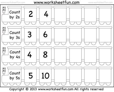 Skip Counting By 2 3 4 And 5 Worksheet Free Printable Worksheets