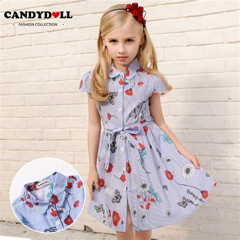 Candy doll 🍭🍬 #diy #gilinetv. Candydoll Girls Dress 2019 New Summer Style Brand Kids Dress Striped Flower Pattern For 3 8Y -in ...