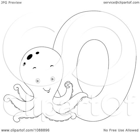Print top dinosaurs coloring pages for kids. Clipart Outlined O Is For Octopus Coloring Page - Royalty ...
