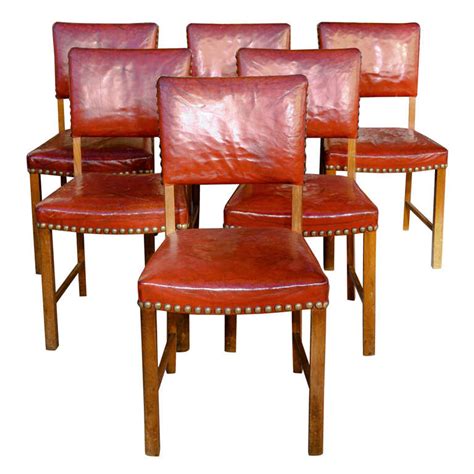 For modern comfort and design, choose contemporary leather dining chairs. Set of 6 Red Leather Dining Chairs at 1stdibs