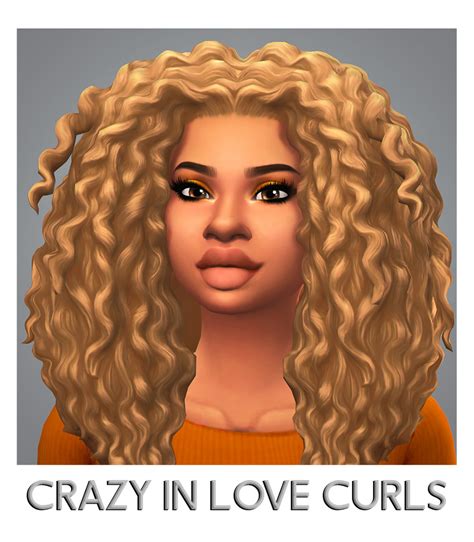 Savvy Sweet Crazy In Love Curls Sims Hair Sims Black Hair Sims Curly Hair