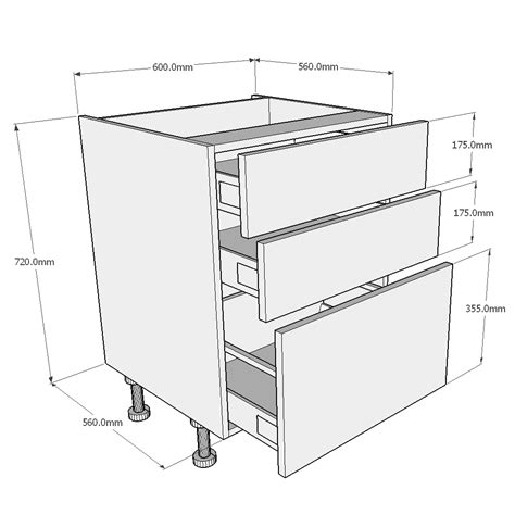 I'm trying to decide on a kitchen cabinet length for remodeling my kitchen. 600mm Pan Drawer Kitchen Base Unit - Buy Online