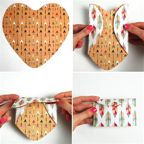 Süße und einfache herzen basteln / falten aus papierstreifen zu valentinstag und muttertag: Briefumschlag aus einem Herz falten!