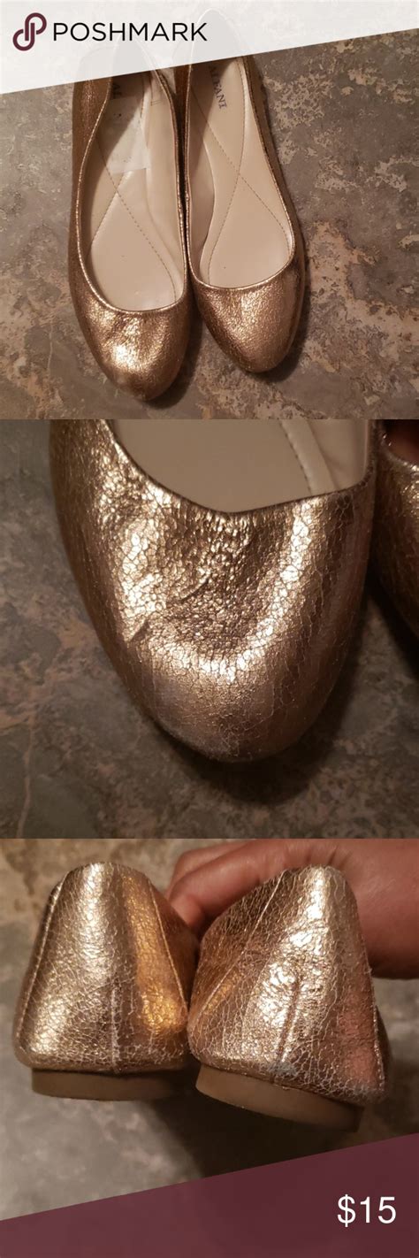 Alfani Rose Gold Flats Gently used. Light scuffing in front of right