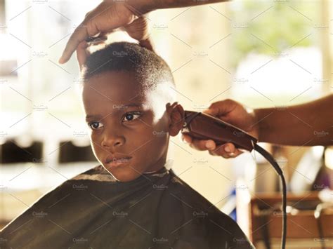 Little Boy Getting Head Shaved People Images ~ Creative Market