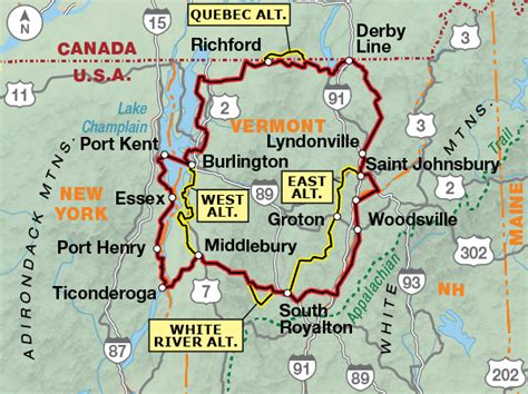 Underground Railroad Vermont Map