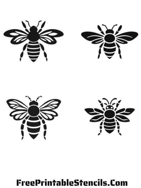 Free Printable Bee Stencils And Silhouettes Free Printable Stencils
