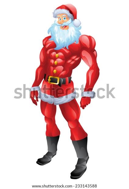 Muscular Santa Claus Posing 스톡 벡터로열티 프리 233143588 Shutterstock