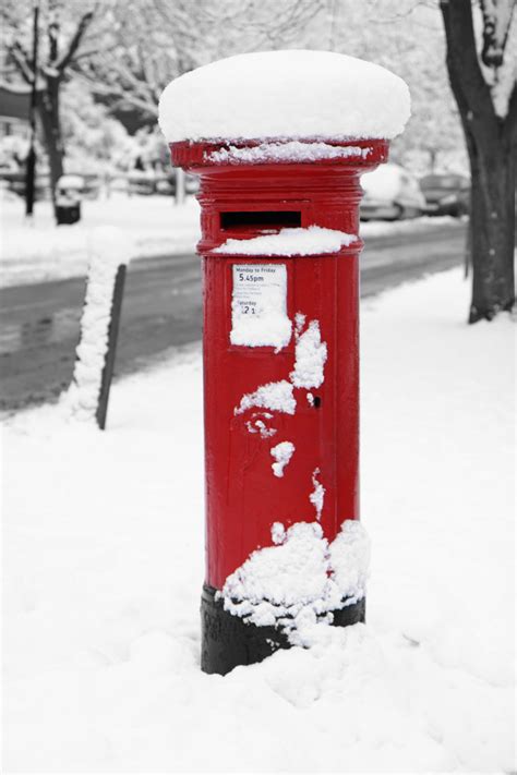 British Post Box In Winter Free Stock Photo Public Domain Pictures