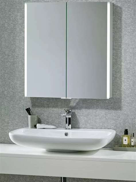 John Lewis And Partners Trace Double Mirrored And Illuminated Bathroom