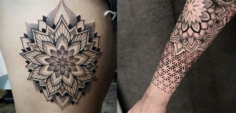 Mandala Dotwork Rose Tattoo Tatuajes Impresionantes Tatuajes Tattoos