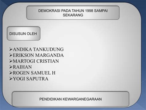 Masa Reformasi Di Indonesia 1998 Sekarang