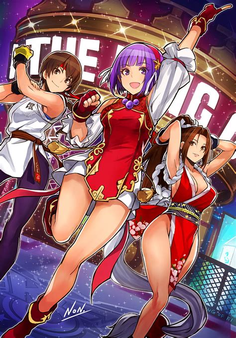 Shiranui Mai Yuri Sakazaki And Asamiya Athena The King Of Fighters