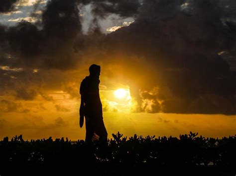 Massai Silhouette Man Sunset Free Image Download