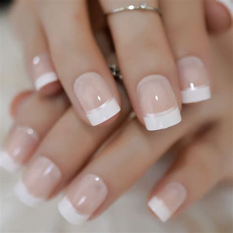 24pcs Natural Pink White French Nail Tips Fashion Lady Fake Nail Pretty