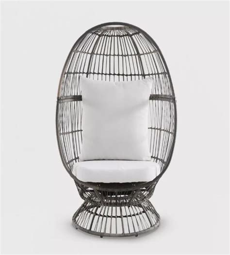 Windsor metal stack patio club chair black shop for black outdoor chairs at cb2. Opalhouse Latigo Swivel Patio Egg Chair for $360 (Reg $400 ...