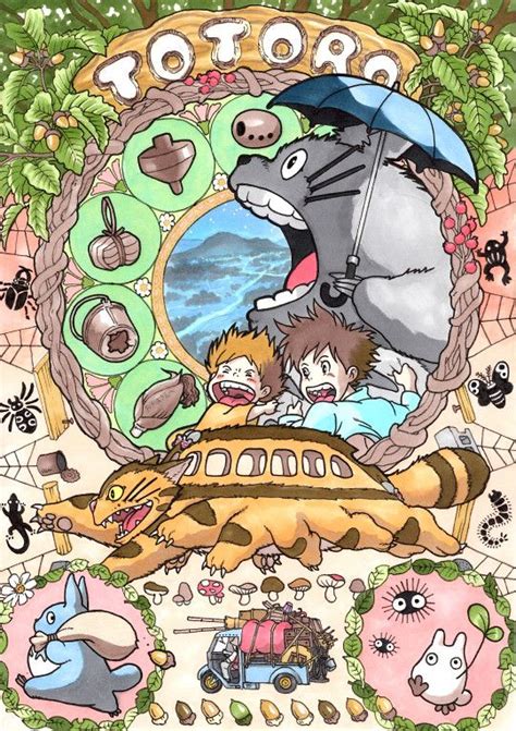 Art Nouveau Style Studio Ghibli Illustrations By Takumi In 2021