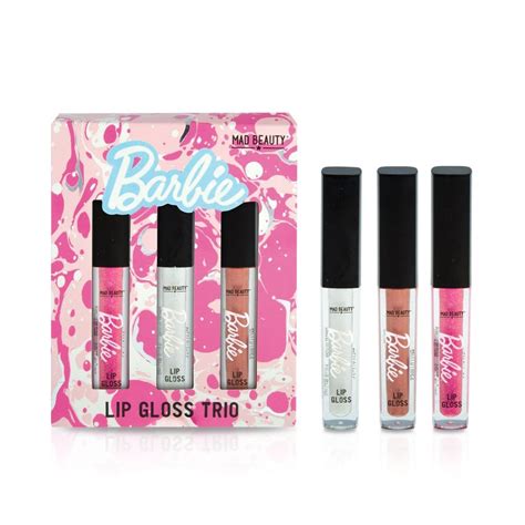 Mad Beauty Set Di Tre Lucidalabbra Barbie Glitter Lip Gloss Trio