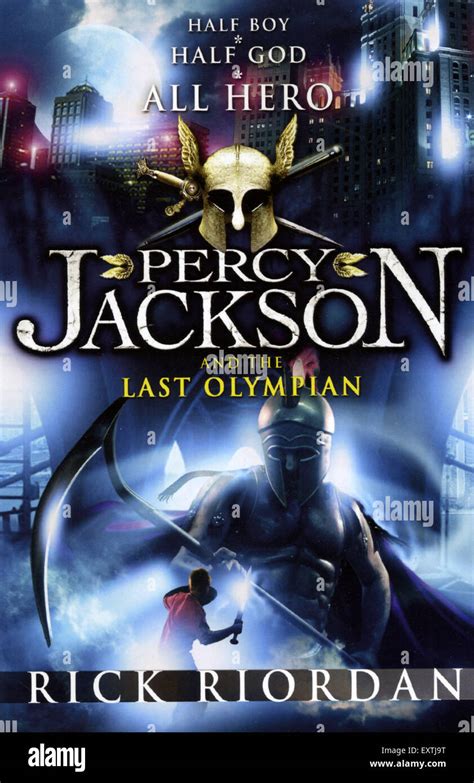 2000s Uk Percy Jackson And The Last Olympian Book Cover Stock Photo Alamy