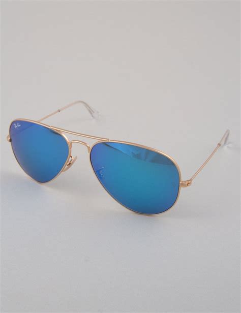 Ray Ban Aviator Sunglasses Gold Mirror Blue Accessories From Fat Buddha Store Uk