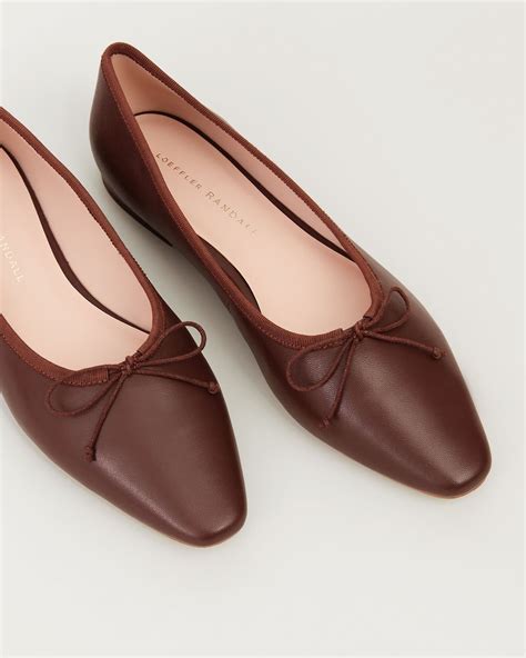 Loeffler Randall Georgie Ballet Flat Chocolate Brown Flats