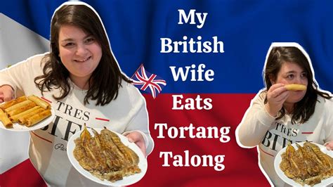 My British Wife Eat Tortang Talong And Lumpia Youtube