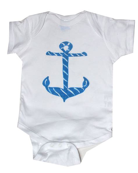 Nautical Anchor Baby Onesiefree Shipping