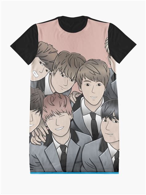 Plus 20% off face masks no code needed, prices as marked. "BTS anime" Graphic T-Shirt Dress by Claralil | Redbubble