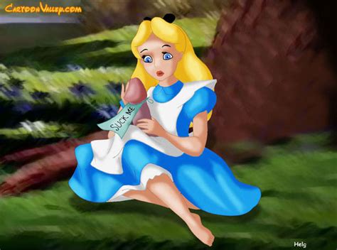 Alice In Wonderland Nude Is Bouncing On Dildo On A Glade