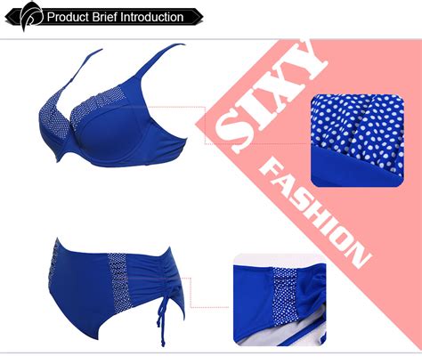 Andzhelika 2017 New Bikinis Women Solid Dot Patchwork Sexy Plus Size Swimwear Soft Cups Bikini