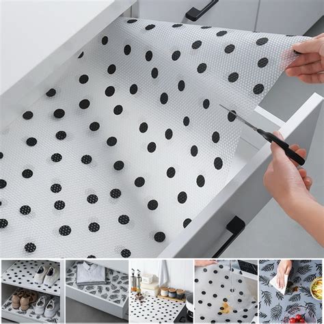 Best shelf liners for kitchen cabinets cool ideas for the home in. 45X122 cm drawer mat oil proof moisture kitchen table ...