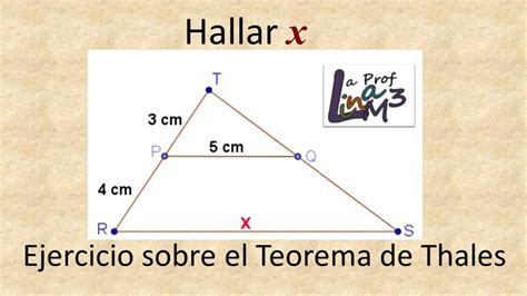 Teorema De Thales Proporcionalidad La Prof Lina M3 Youtube
