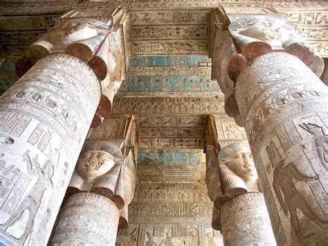 Im Genes Templo De Dendera Templo Egipto Capiteles
